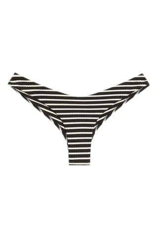 Slip bikini a vita alta - Nero