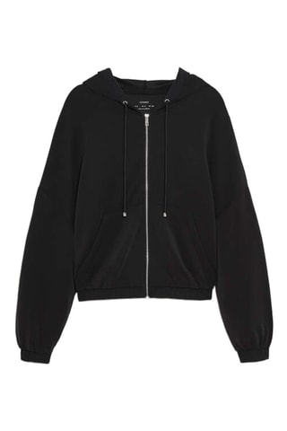 Felpa con cappuccio - Nero