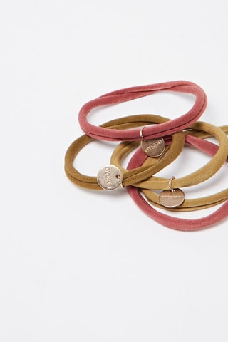 6 elastici per capelli - Rosa, navy e senape