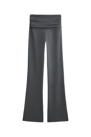Pantaloni flare a vita alta - Petrolio