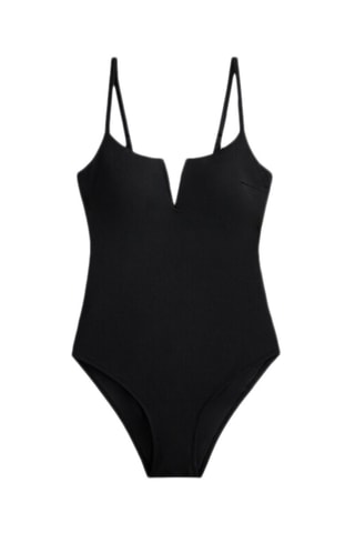 Costume intero con coppe - Nero