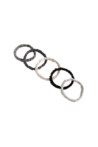 5 scrunchie - Nero e grigio scuro