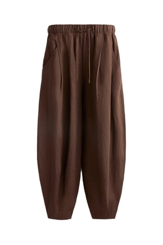 Pantaloni in lino - Marrone