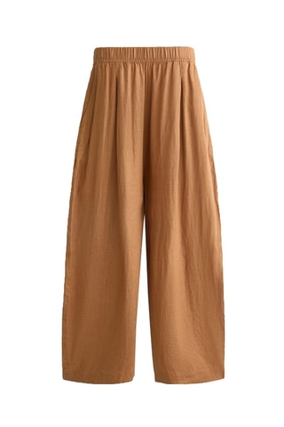 Pantaloni a palloncino in lino - Senape