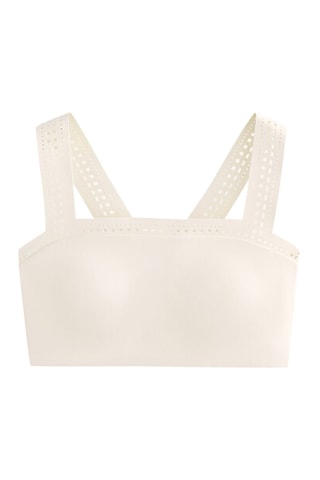 Crop top compressione - Ecrù