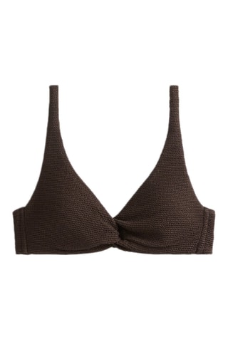 Reggiseno bikini con coppe - Marrone scuro