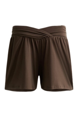 Shorts wide legs - Marrone scuro