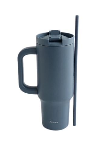 Grande tazza termica in acciaio inossidabile e silicone - 900 ml