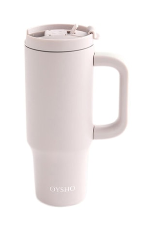 Grande tazza termica in acciaio inossidabile e silicone - 900 ml