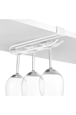 Porte-verres pour étagère Blanc