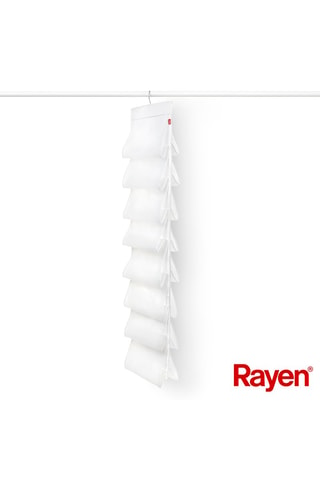 Rangement suspendu pour chaussures - 125 x 33 x 0,4 cm - Blanc