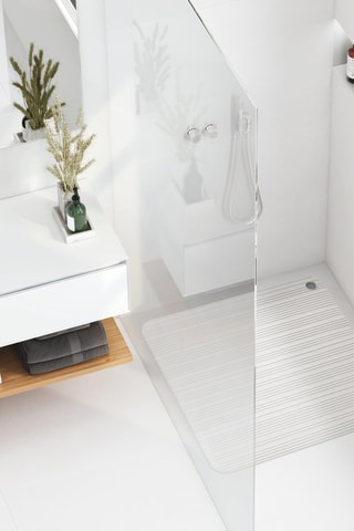 Tapis de bain antidérapant - 50 x 50 cm - Blanc