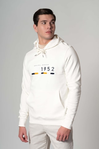 Felpa regular con cappuccio - Beige