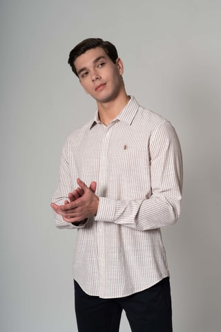 Chemise regular - Beige