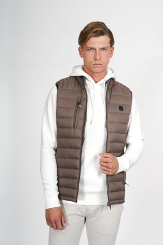 Giacca regular senza maniche - Taupe