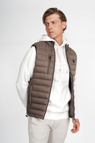 Giacca regular senza maniche - Taupe