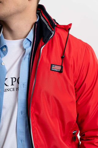 Giacca regular con cappuccio - Rosso