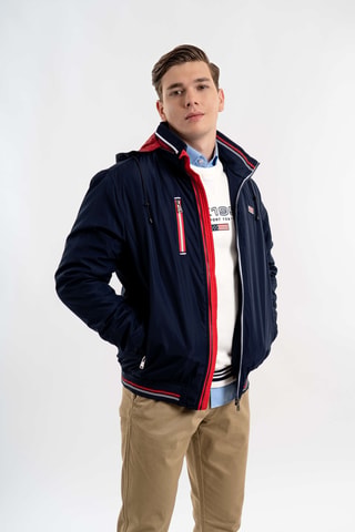 Giacca regular con cappuccio - Navy