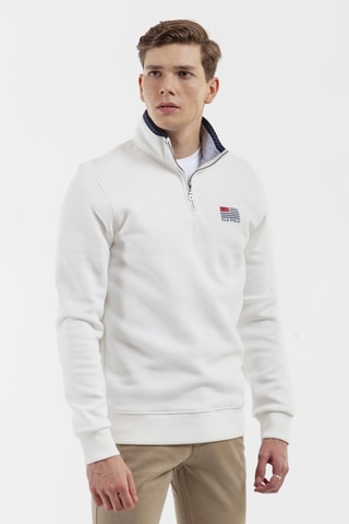 Felpa regular con cappuccio - Beige