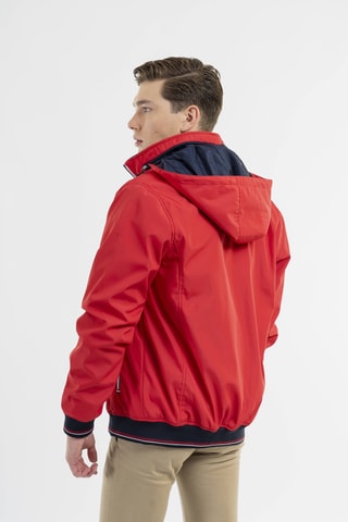 Giacca regular con cappuccio - Rosso