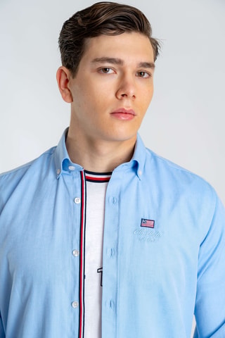 Chemise regular - Bleu