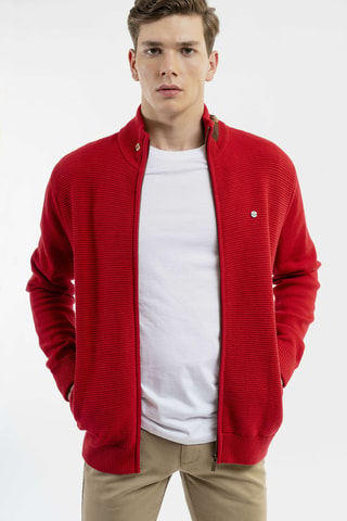 Cardigan regular - Rosso