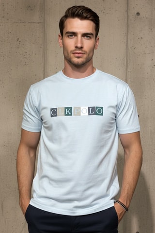 T-shirt regular - Blu