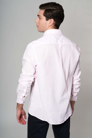 Chemise regular en lin - Rose