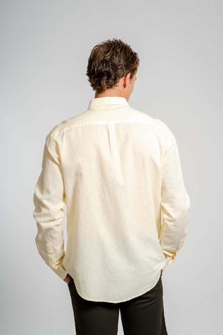 Chemise regular en lin - Jaune
