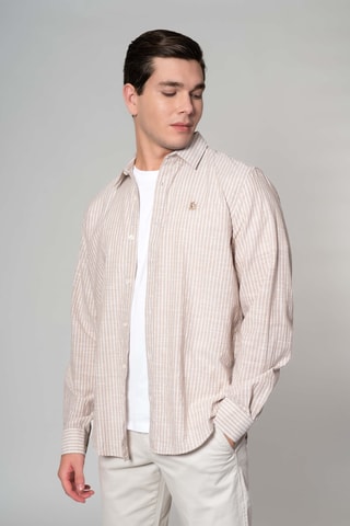 Chemise regular - Beige