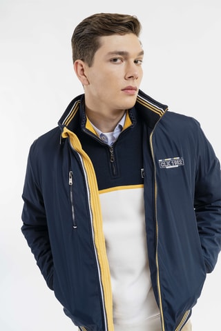 Giacca regular con cappuccio - Navy