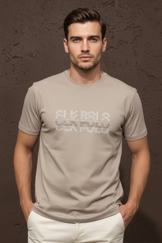 T-shirt regular - Taupe