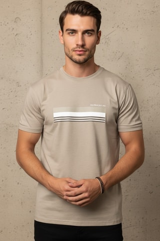 T-shirt regular - Taupe