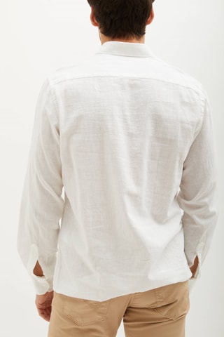 Chemise regular en lin - Blanc