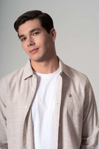Chemise regular - Beige