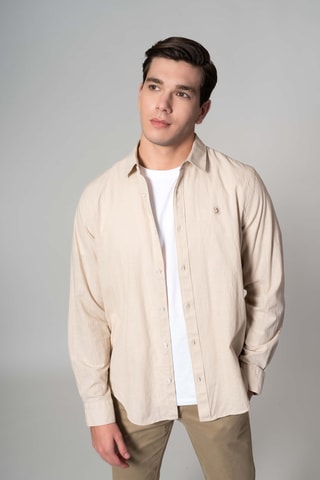 Chemise regular - Beige