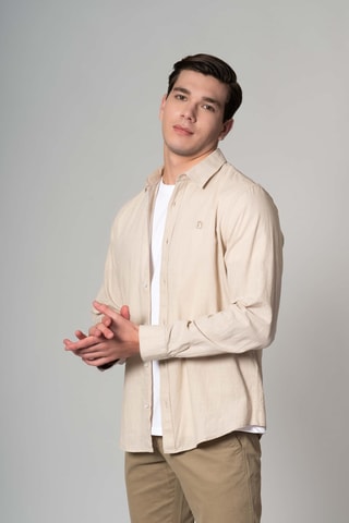 Chemise regular - Beige