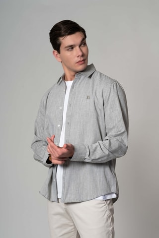 Chemise regular - Kaki