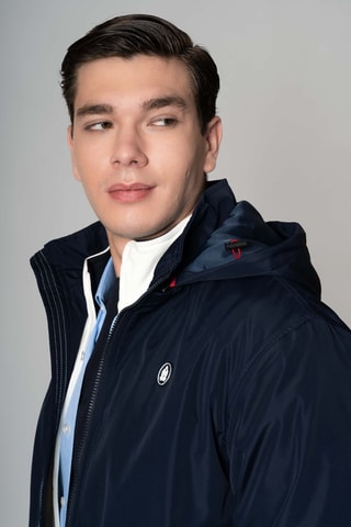 Giacca regular con cappuccio - Navy