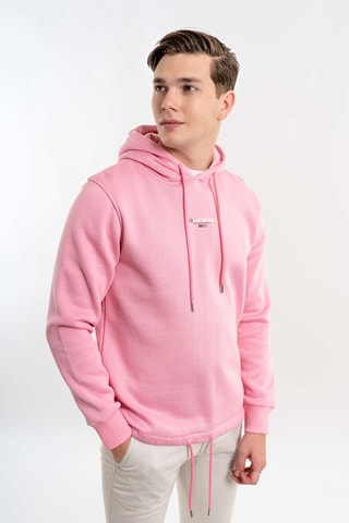 Felpa regular con cappuccio - Rosa