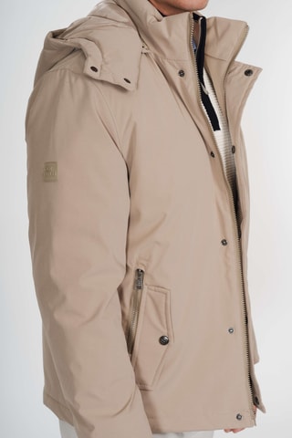 Giacca regular con cappuccio - Taupe