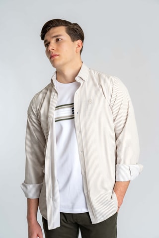 Chemise regular - Beige