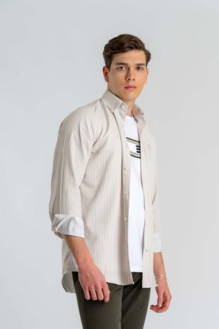 Chemise regular - Beige