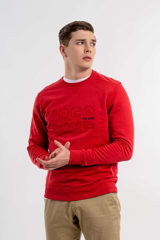 Felpa regular - Rosso
