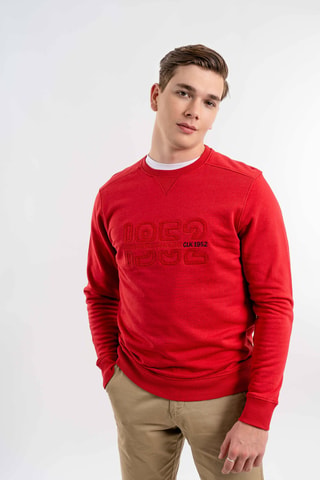 Felpa regular - Rosso