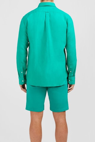 Chemise regular en lin Dernier Carré - Vert