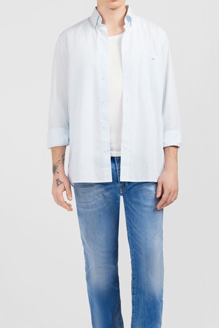 Chemise Dobby - Bleu clair