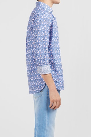 Chemise Pop 60 - Bleu