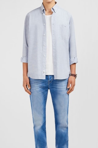 Chemise Dobby - Bleu clair