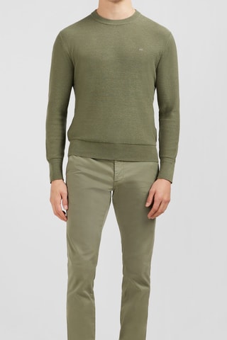 Pull en lin Colin - Kaki
